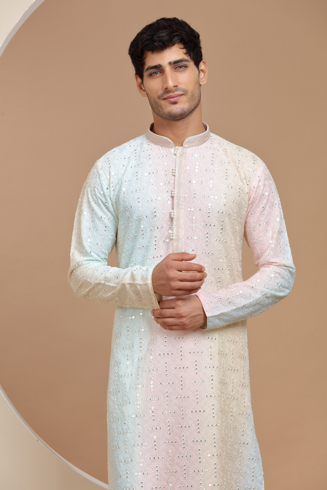 Multicolour Sequins Work Kurta Set