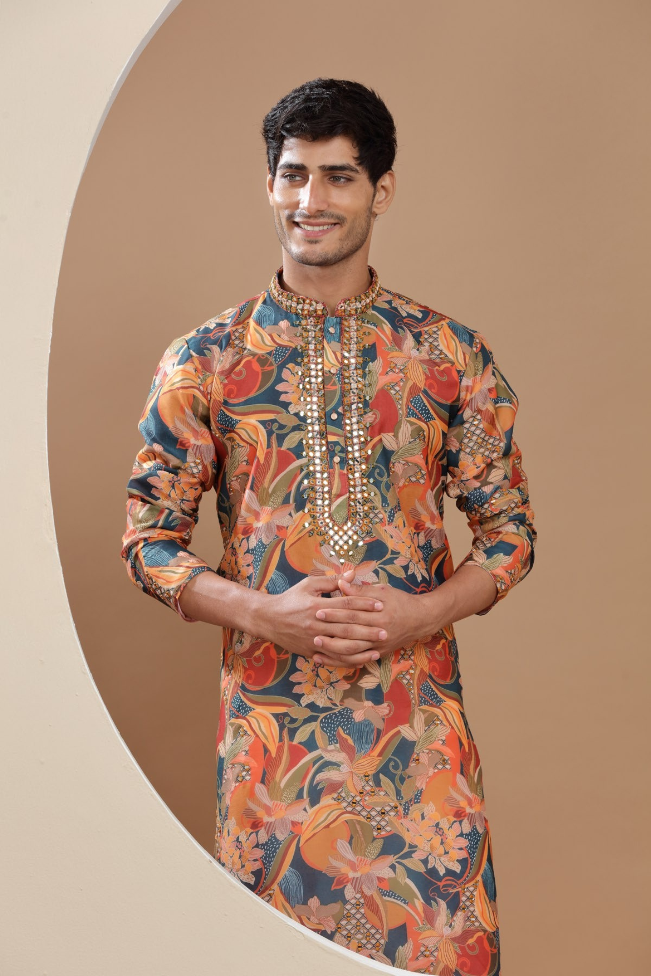 Printed Handcraft Kurta Set