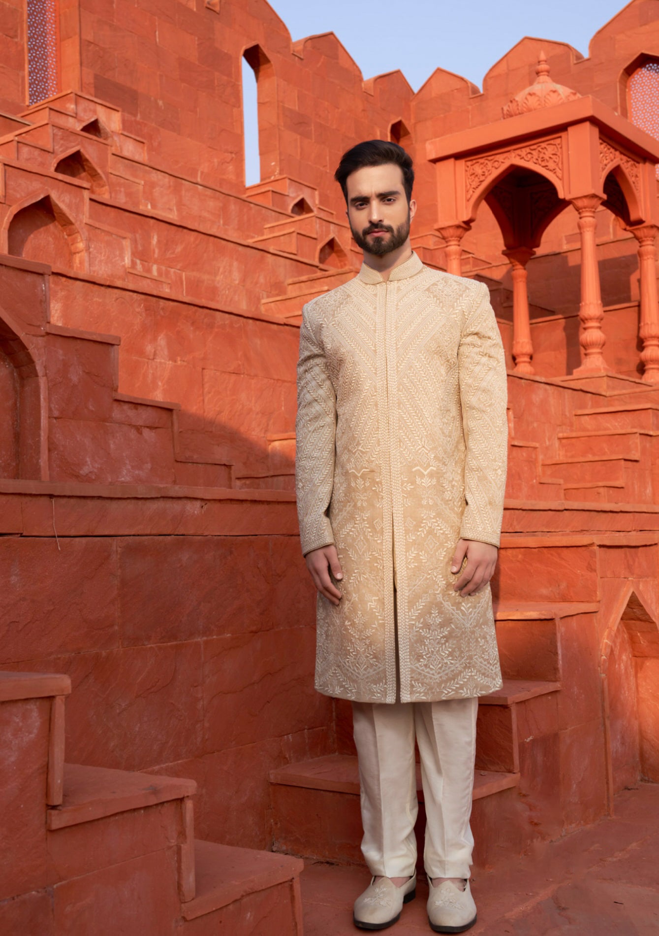 Traditional Gold Sherwani: Elegant Attire for Timeless Celebrations