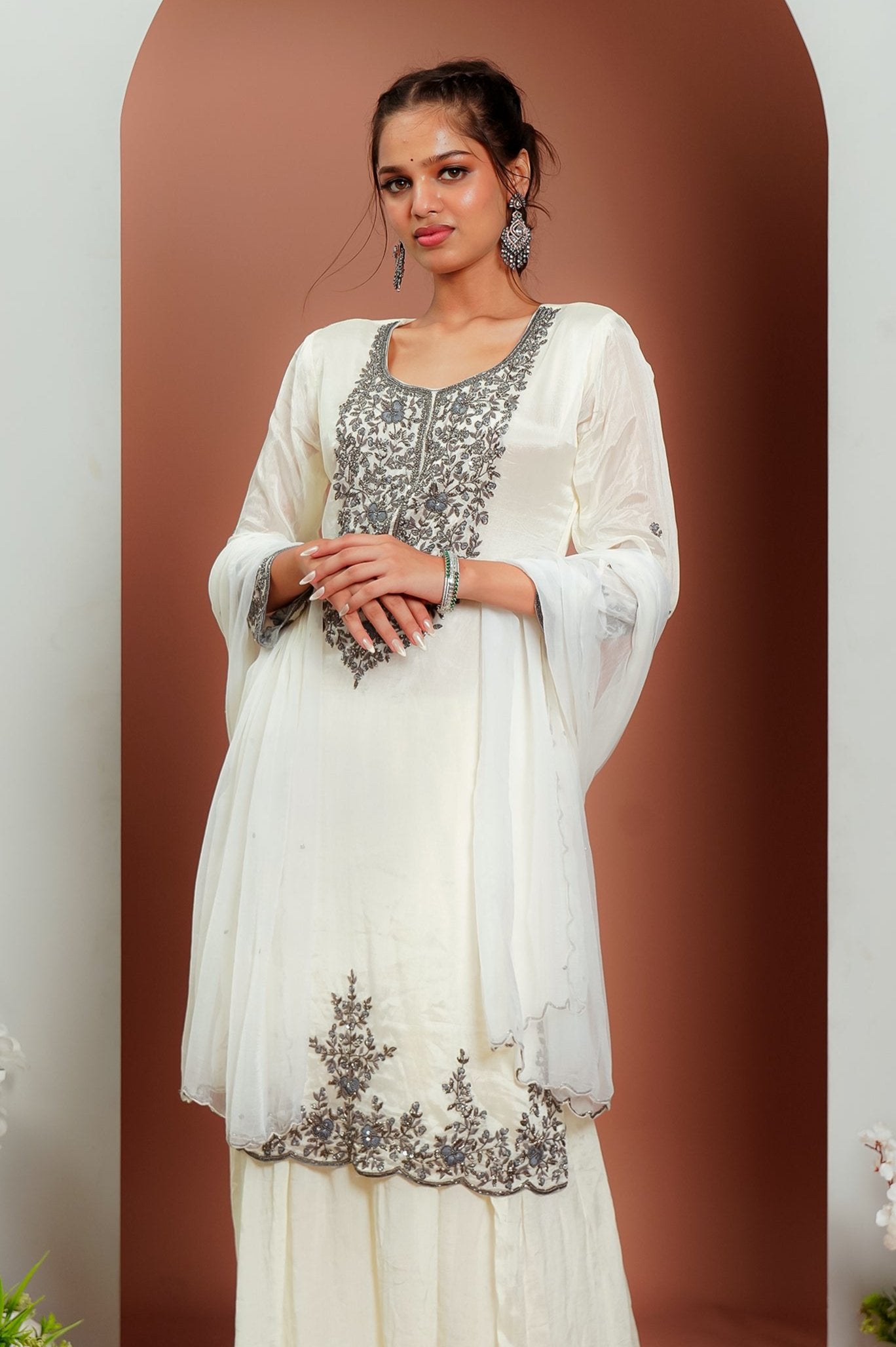 Monochrome Magic: White Palazzo Set