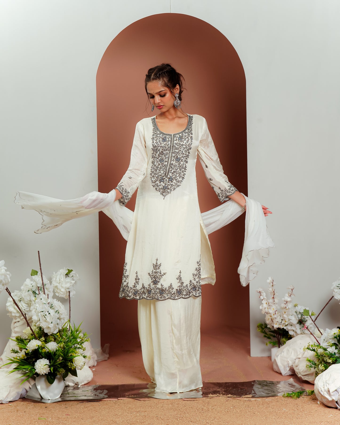 Monochrome Magic: White Palazzo Set
