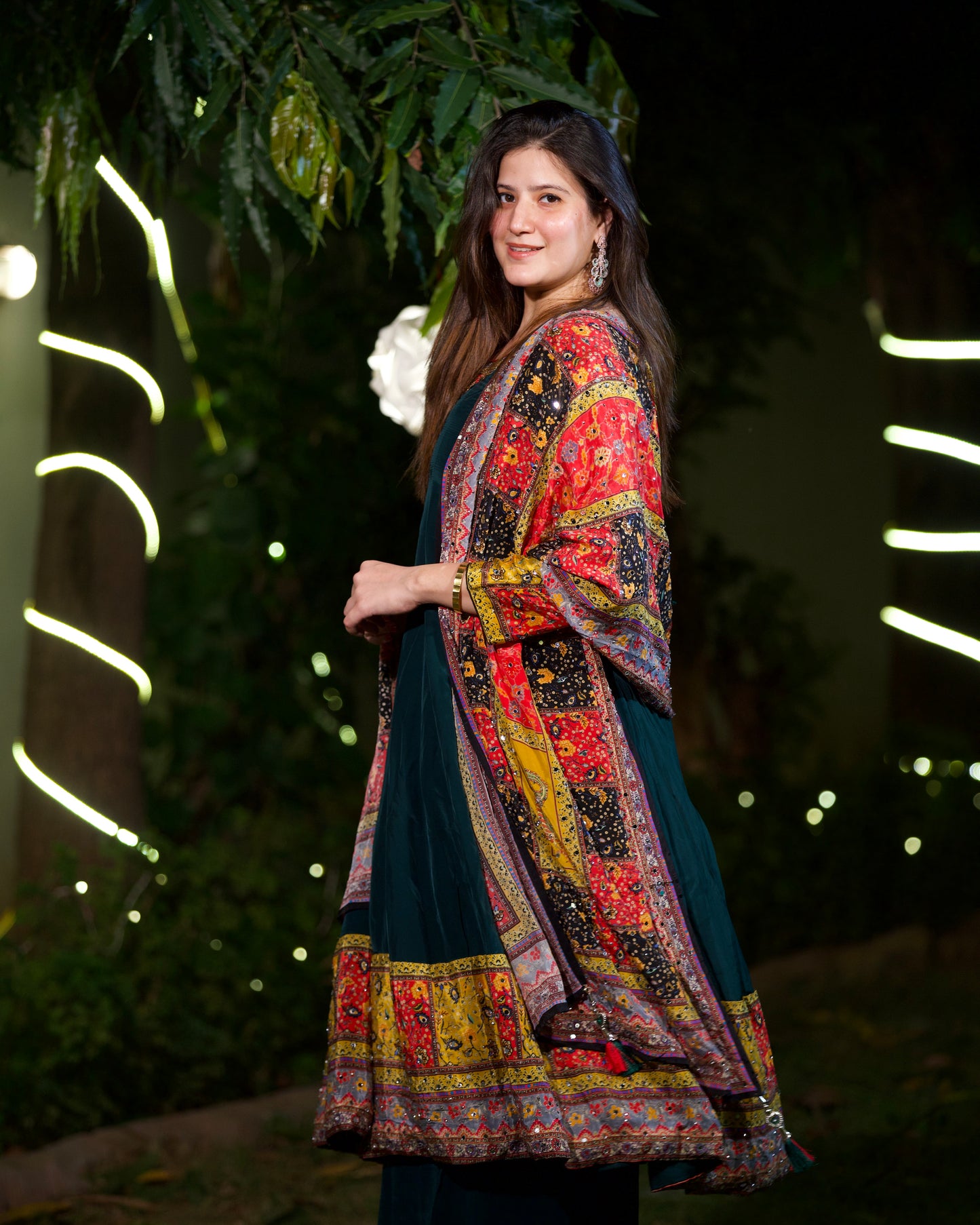 Teal Green Cotton Silk Pakistani Suit