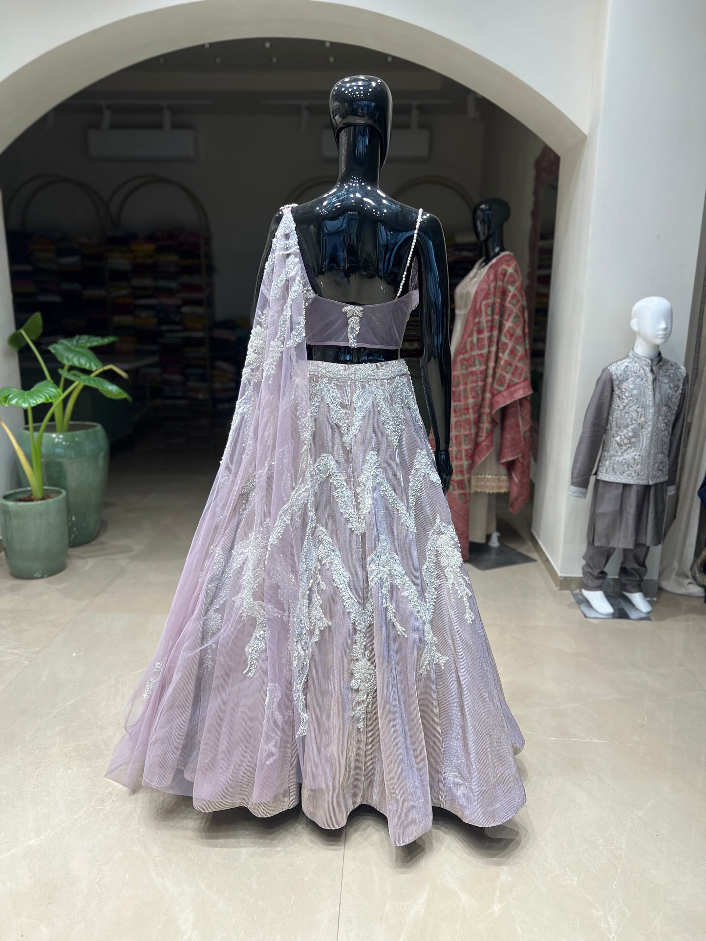 Baby Pink Embroidered Lehnga Choli