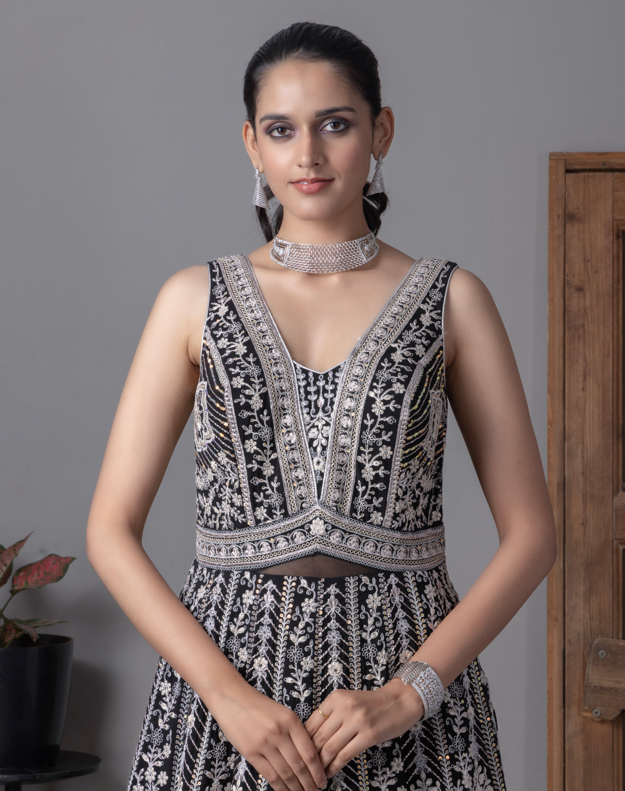Black Embroider Lehnga Choli