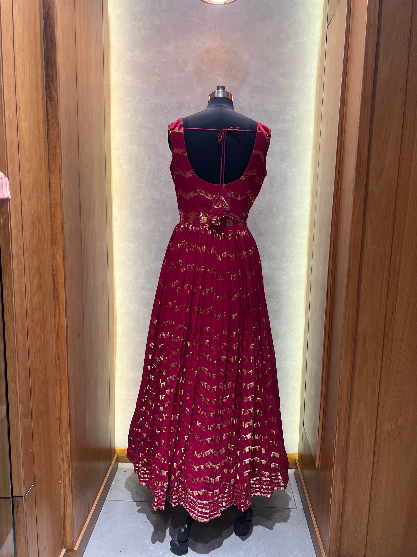 Deep Maroon Shade Anarkali set