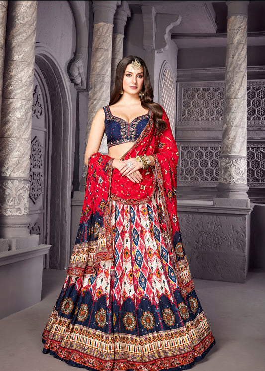 Multi Digital Print Lehenga Choli