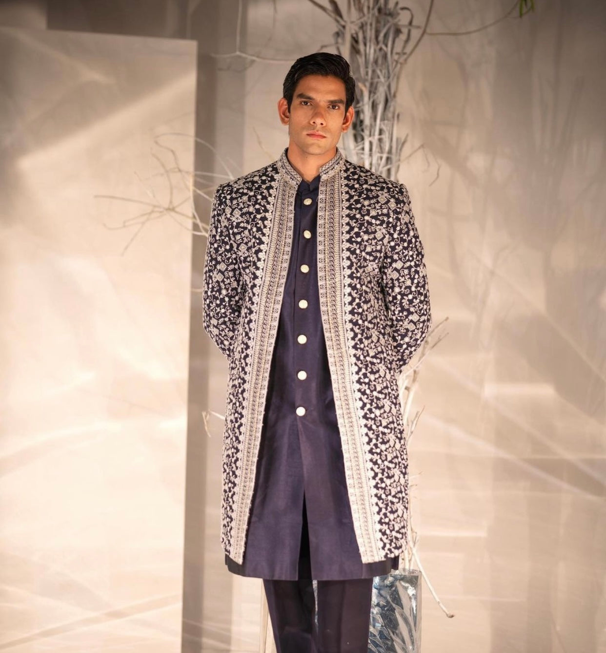 Navy Blue Indo-Western
