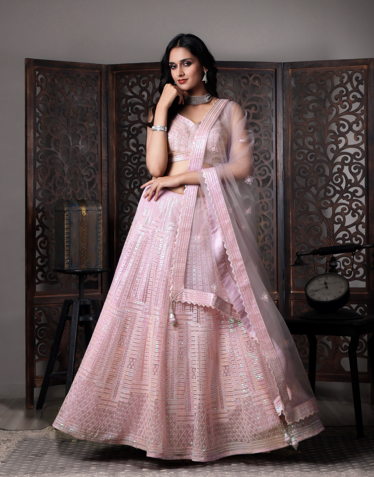 Exquisite Pink Bridal Lehenga Choli