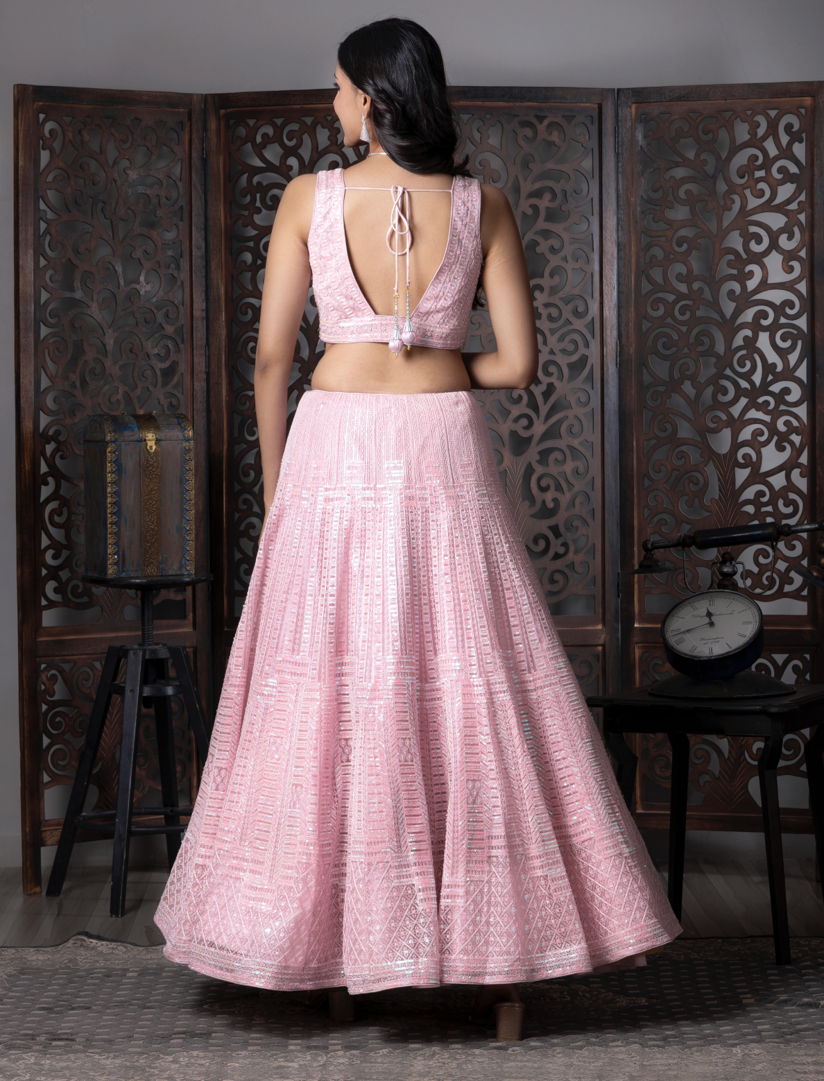 Exquisite Pink Bridal Lehenga Choli
