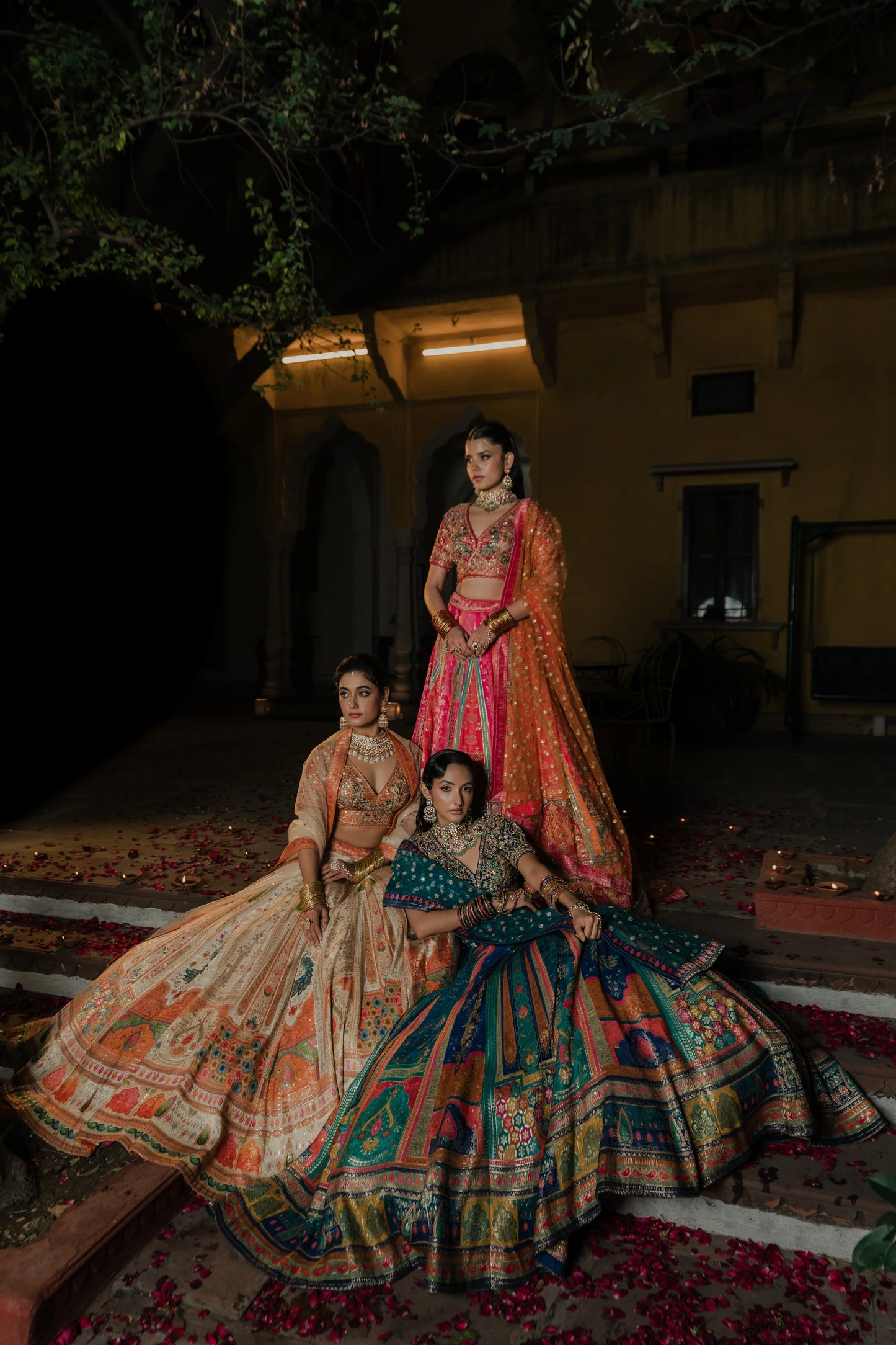 Pink Hand-Embroidered Lehenga Set