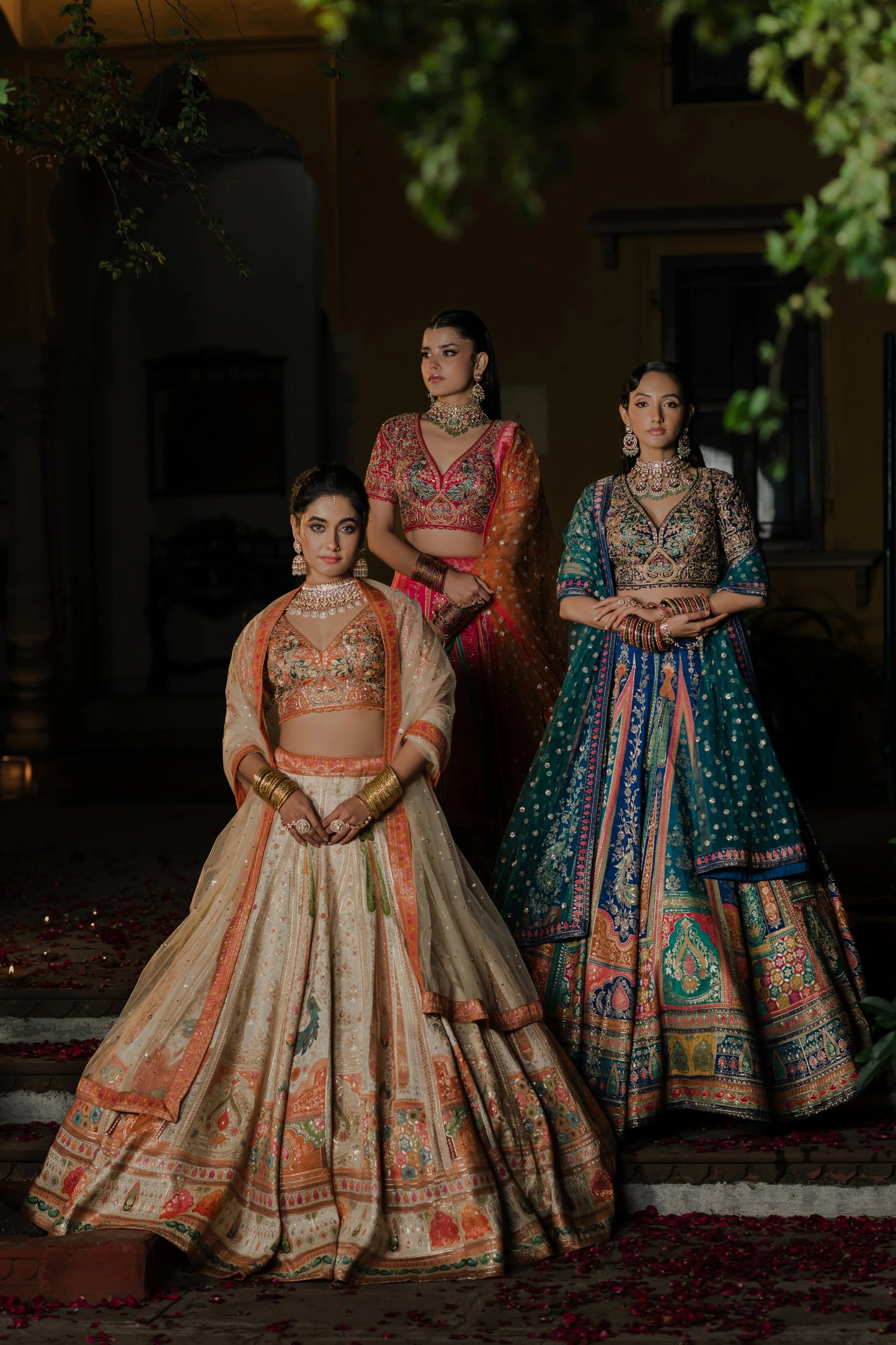 Pink Hand-Embroidered Lehenga Set