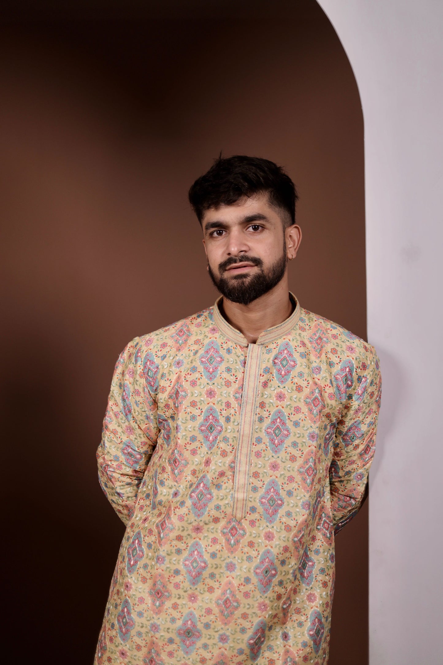 Sunshine Yellow Kurta Set with Playful Embroidery