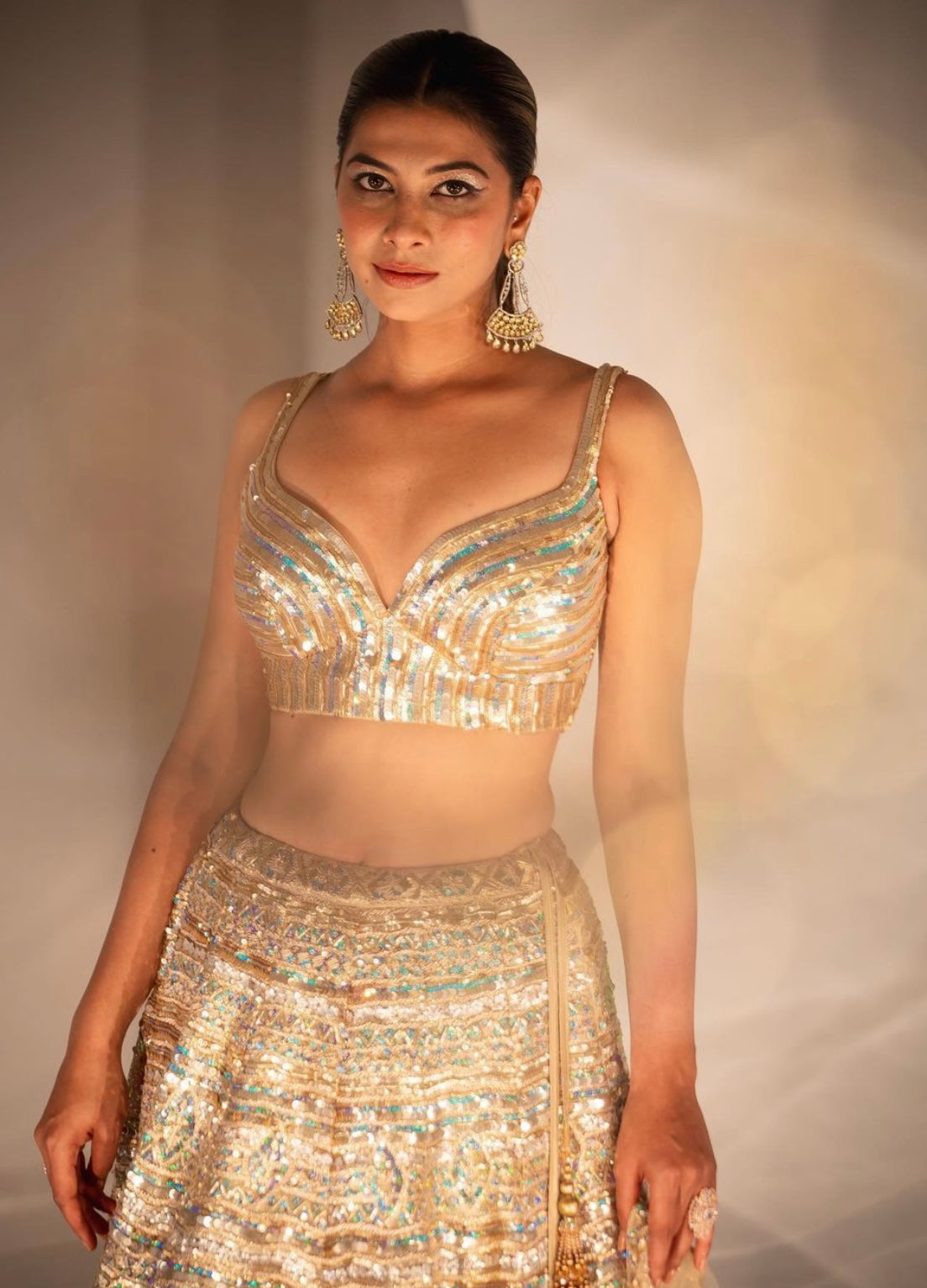 Golden Glow: Enchanting Lehenga Choli Set