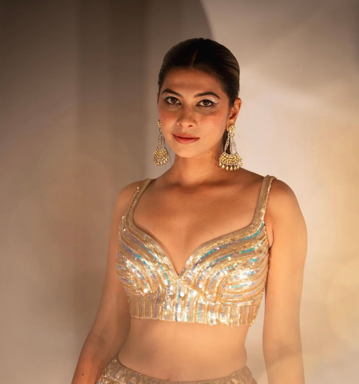 Golden Glow: Enchanting Lehenga Choli Set