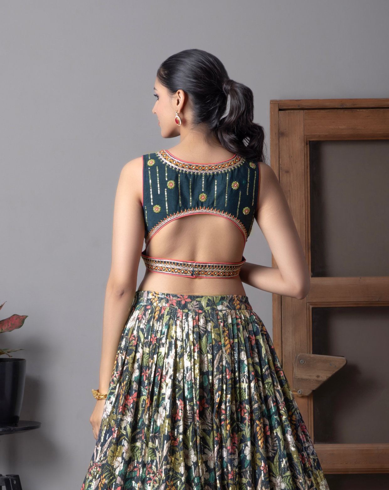 Multi-colour Flora Printed Lehnga Choli