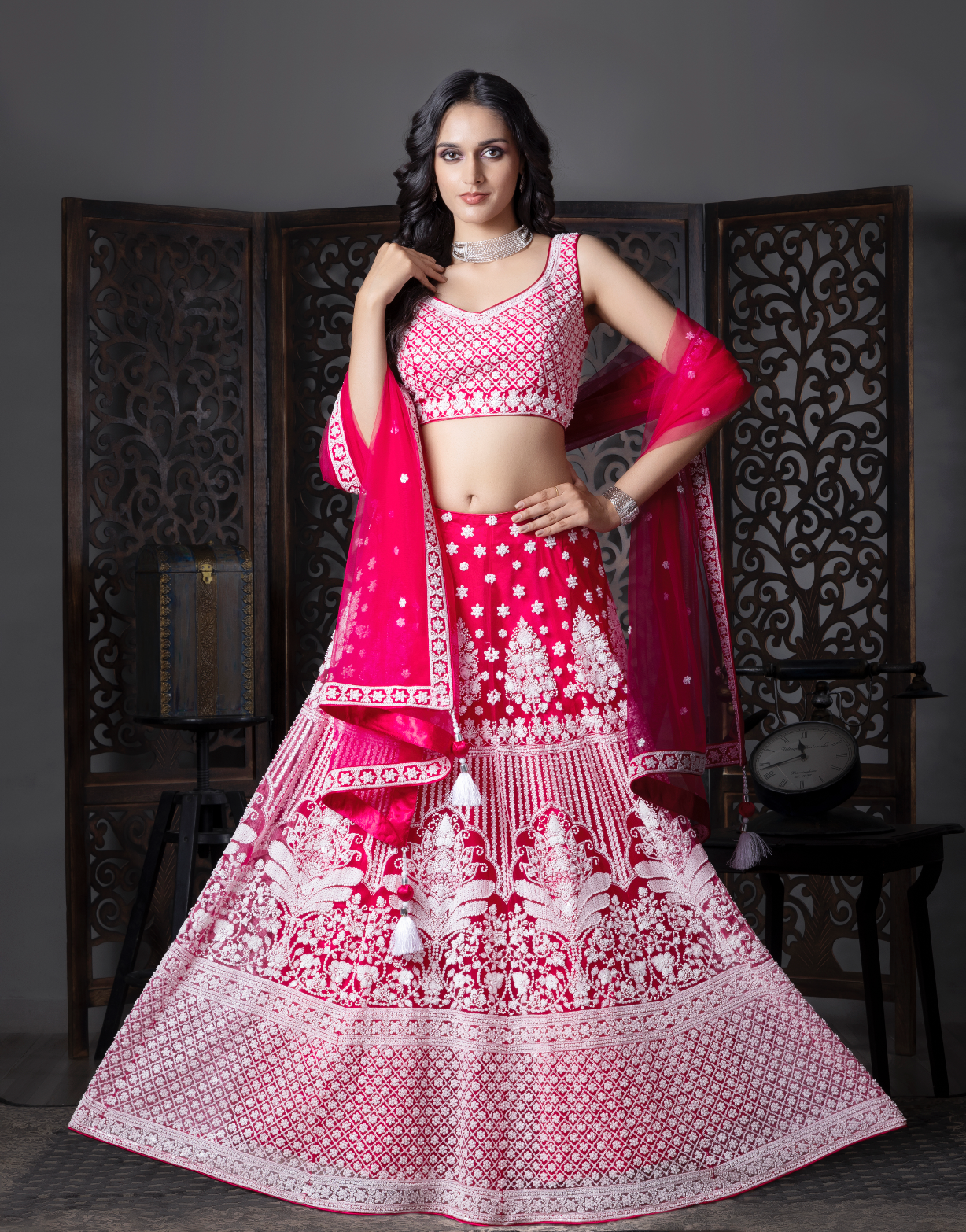 Pink Embroider Lehenga Choli