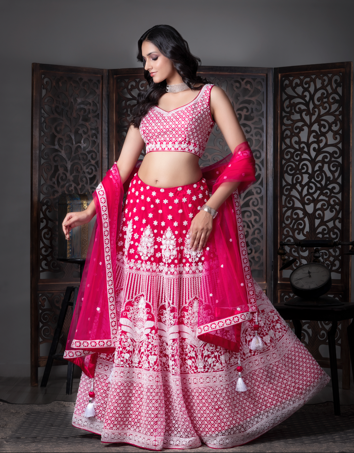 Pink Embroider Lehenga Choli