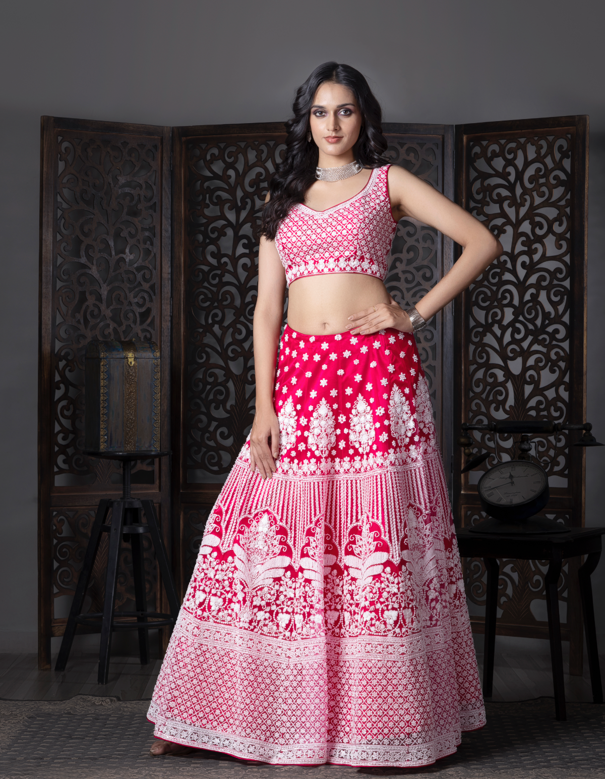 Pink Embroider Lehenga Choli