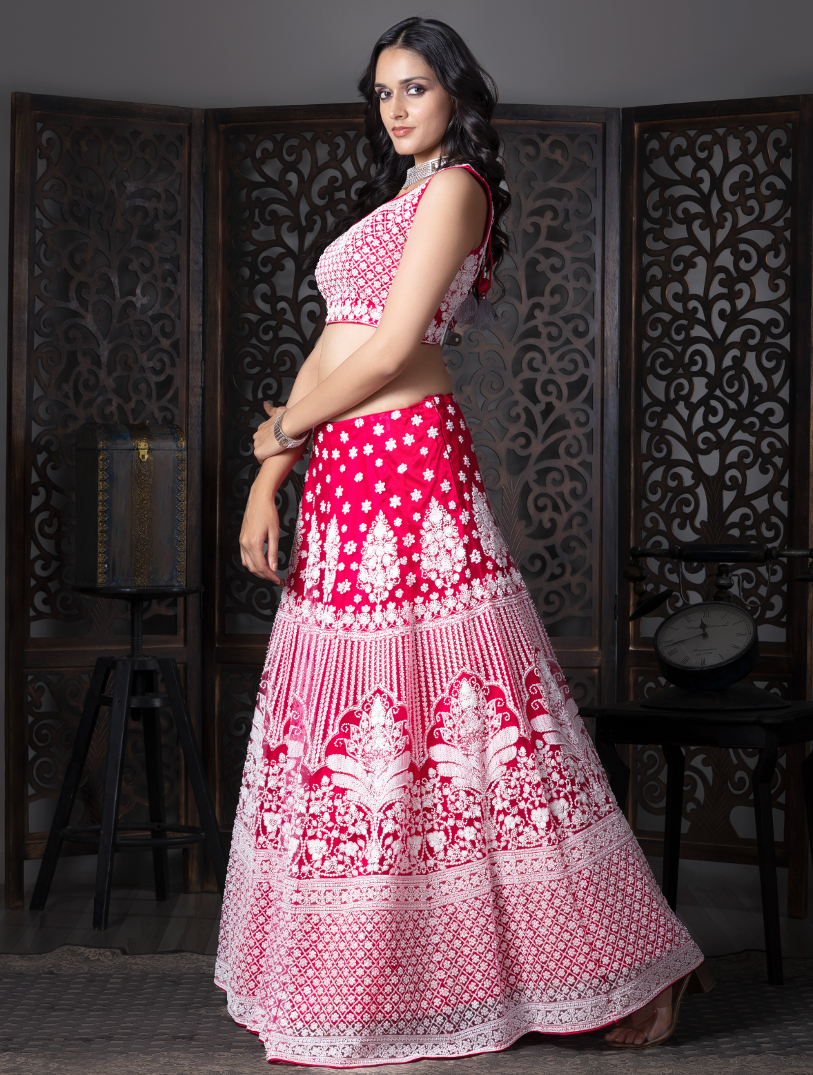 Pink Embroider Lehenga Choli