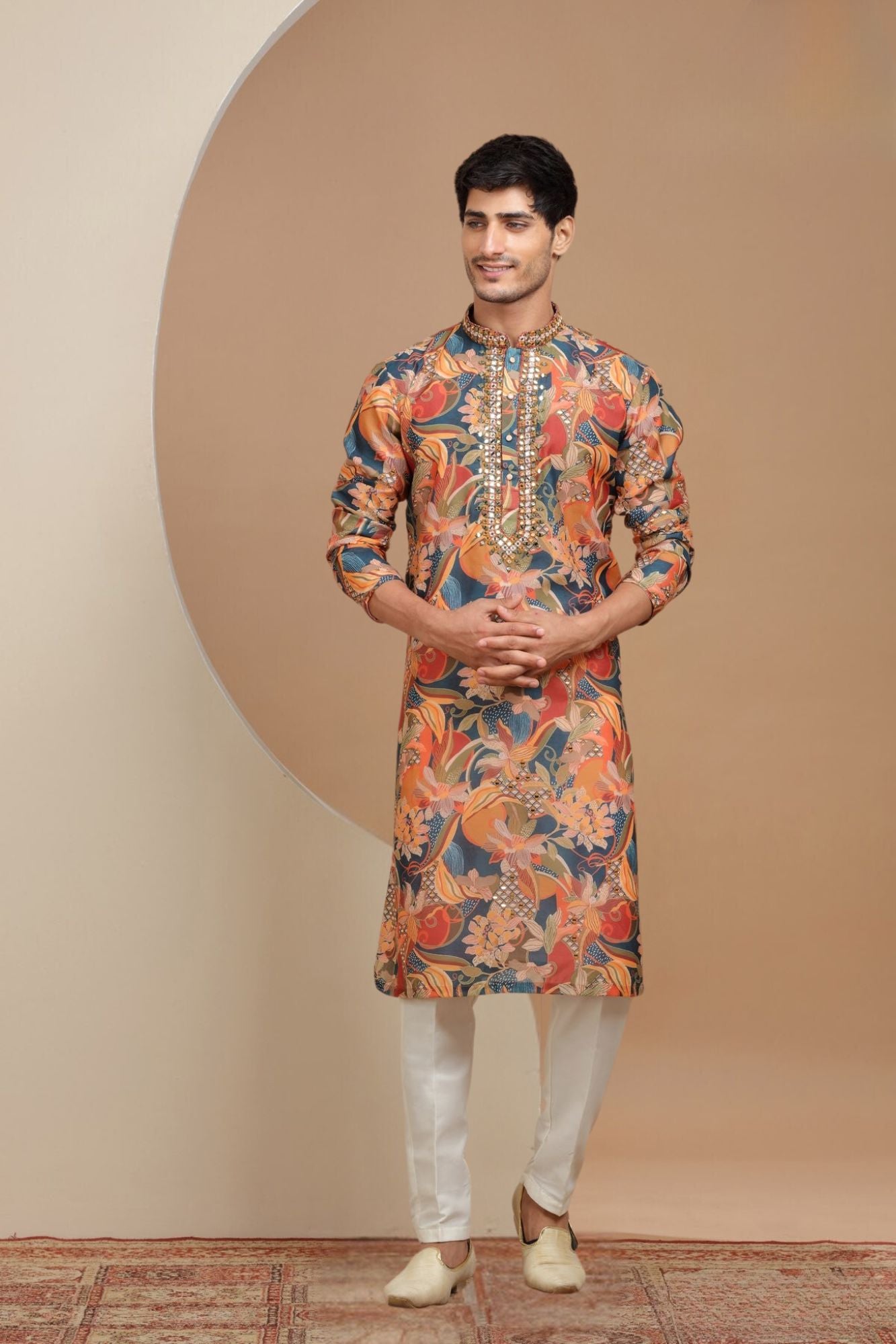 Printed Handcraft Kurta Set