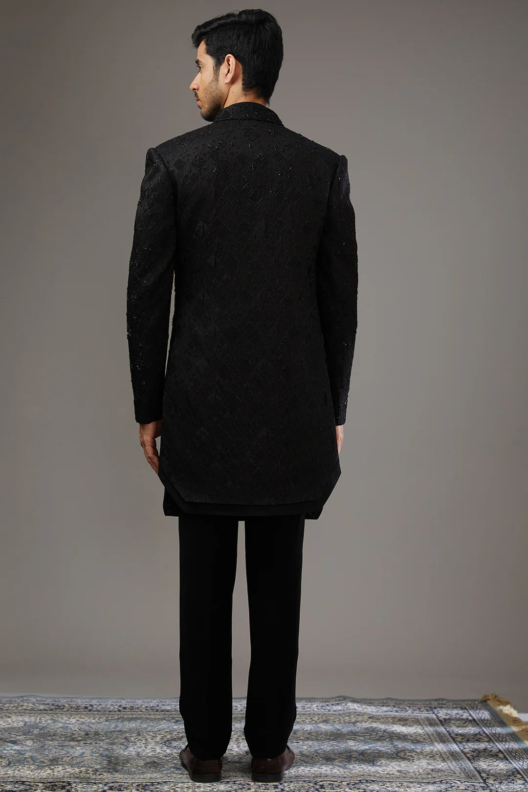 Regal Textured Fusion Indo-Western Set