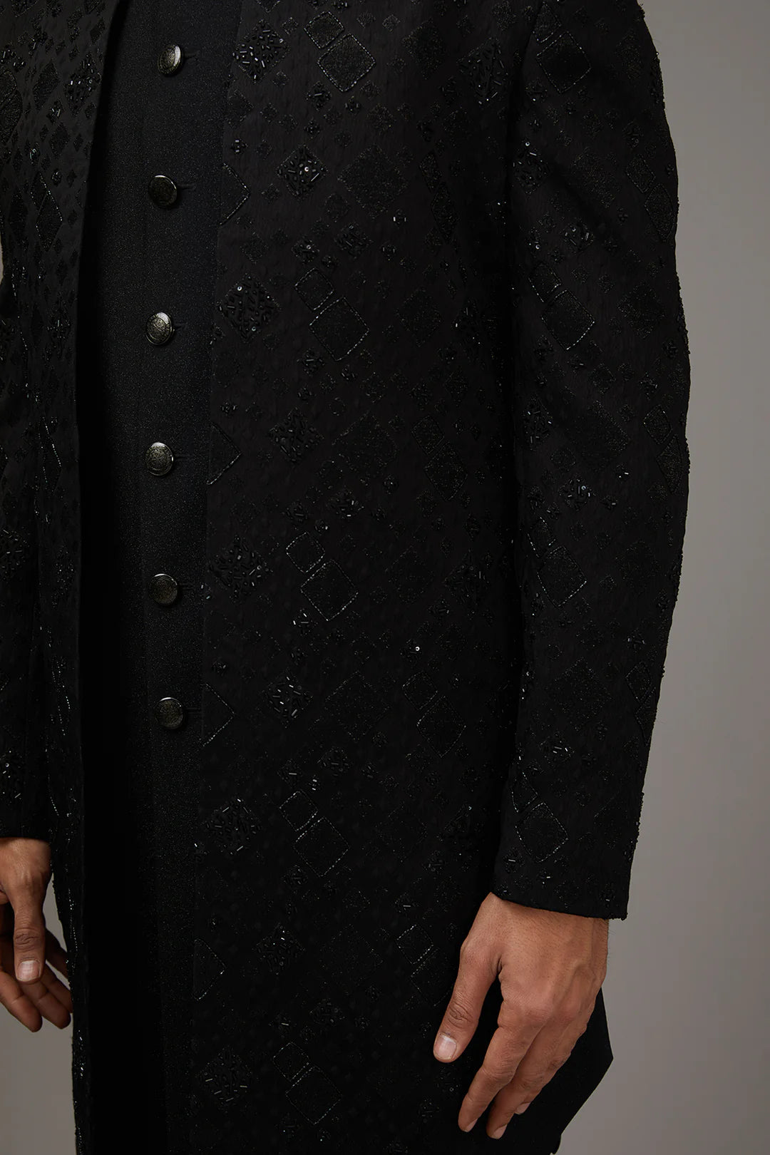 Regal Textured Fusion Indo-Western Set