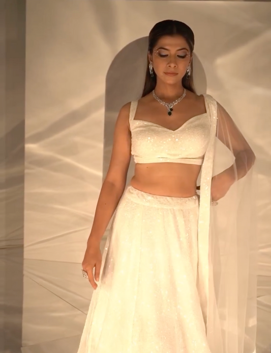 White Elegance: Lehenga Choli Designs