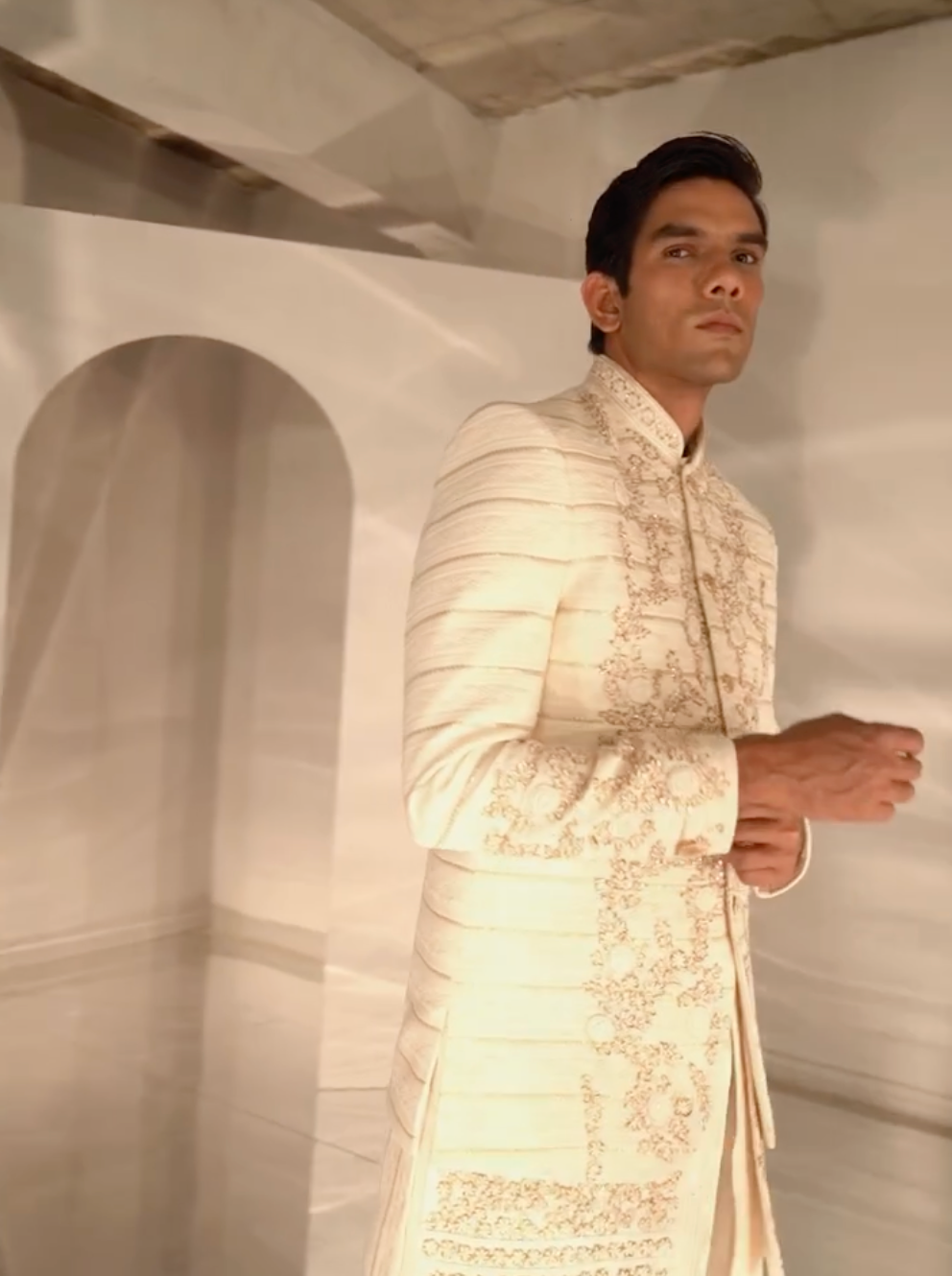 Off-White Sherwani: Understated Elegance