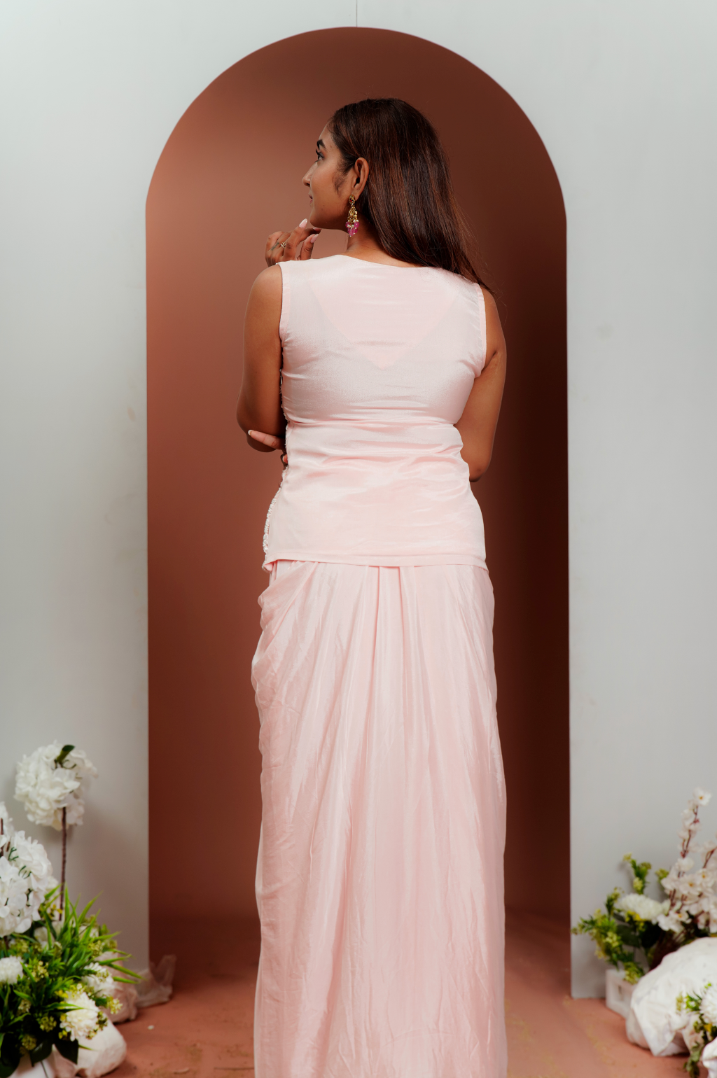 Light Pink Shimmer Lehenga Set