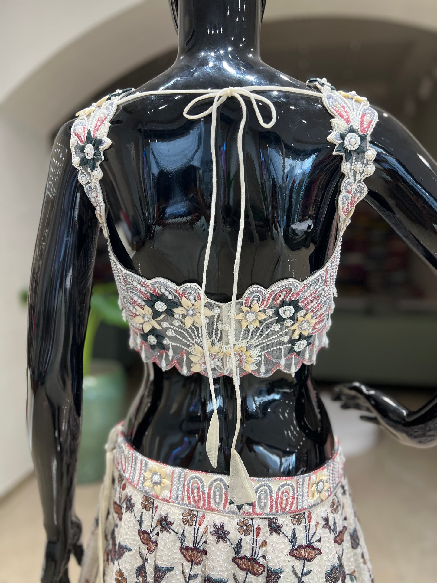 White Flora Embroidered Lehnga Choli