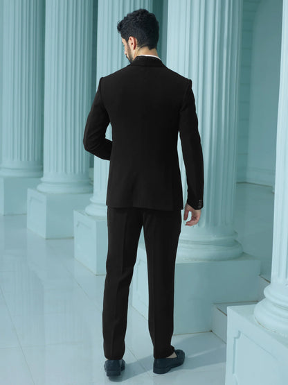 Black Suit with Chrome Detailing