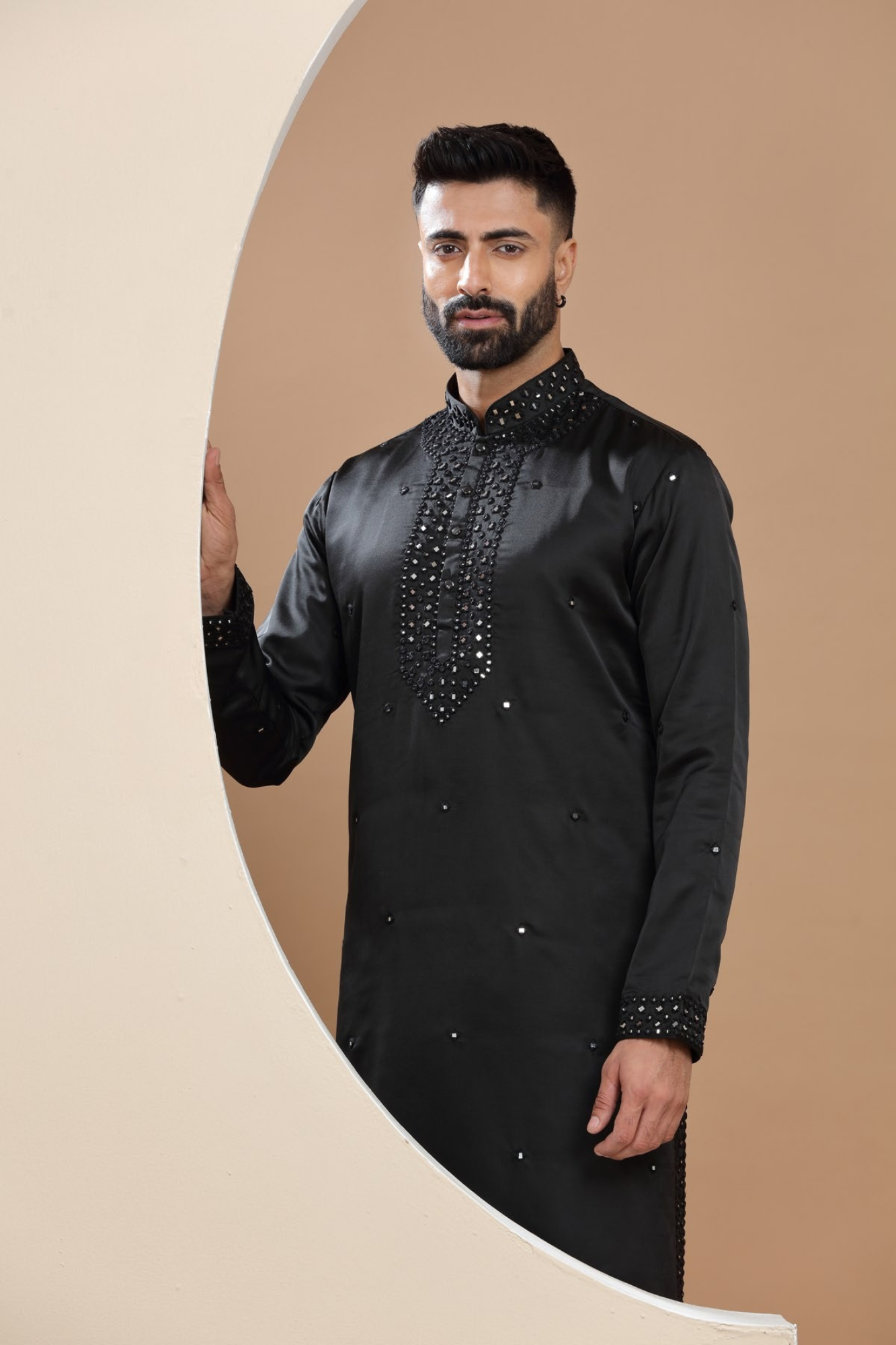 Black Mirror Work Kurta Set