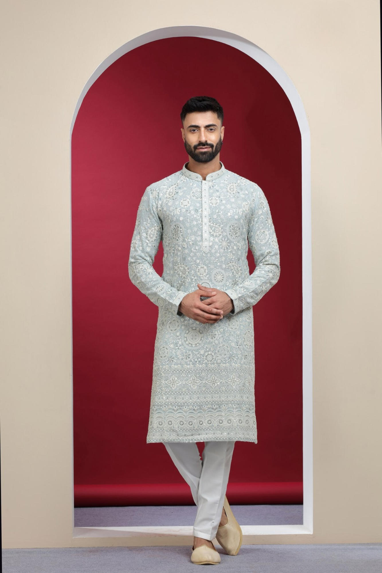Little Blue Handcraft Kurta Set