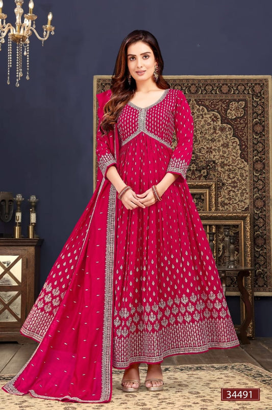 Pink Anarkali Suit Set