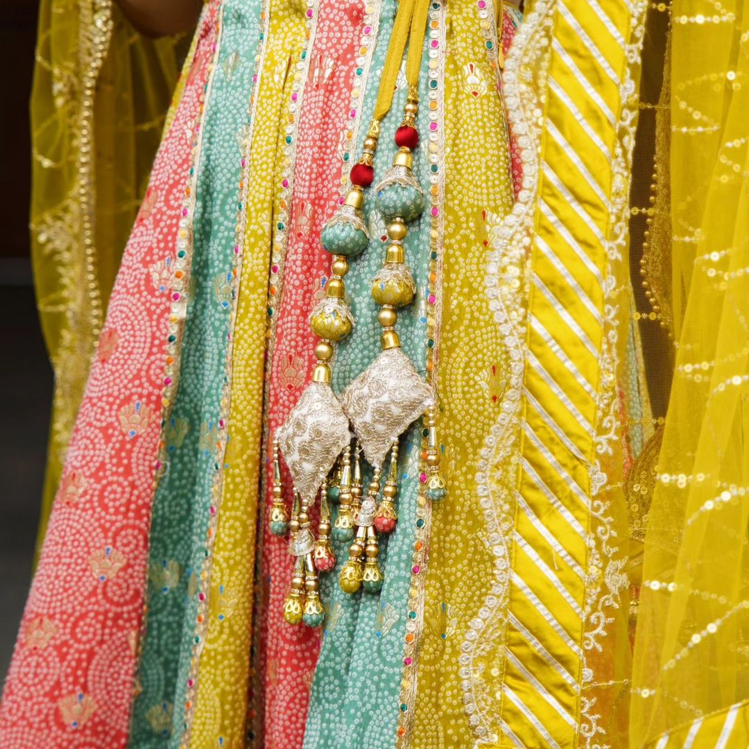 Color Burst: multicoloured lehenga choli set