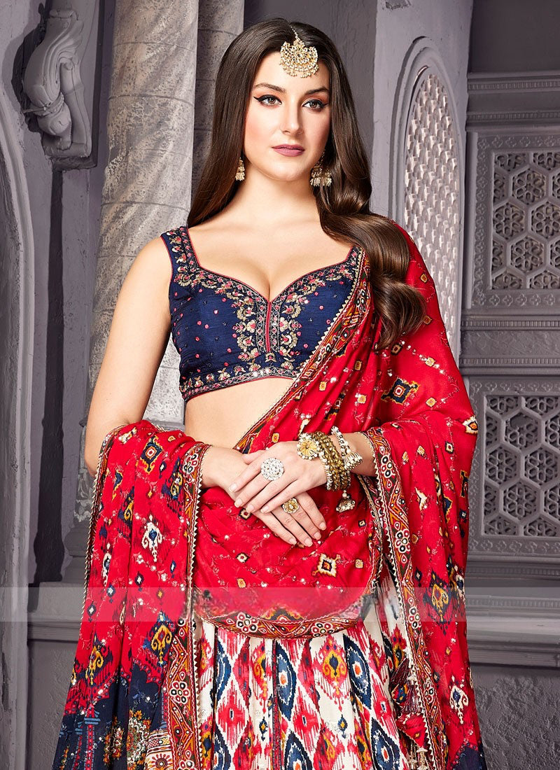 Multi Digital Print Lehenga Choli