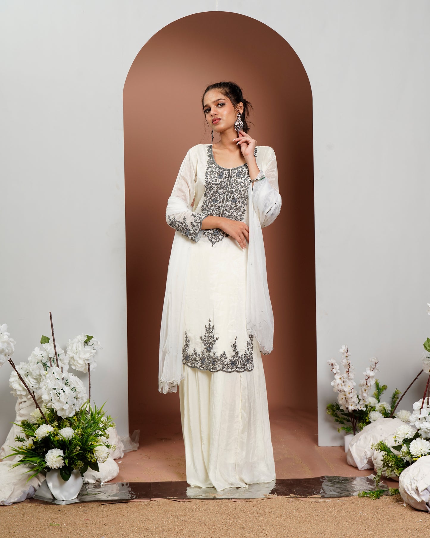 Monochrome Magic: White Palazzo Set