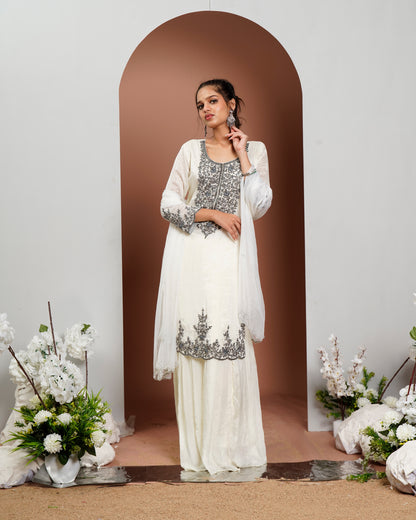 Monochrome Magic: White Palazzo Set