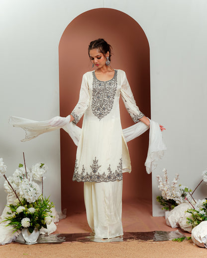 Monochrome Magic: White Palazzo Set