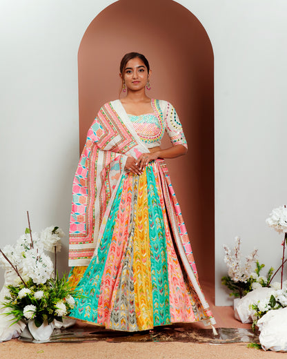 Colorful Festivities: Stunning Multicolor Chaniya Choli