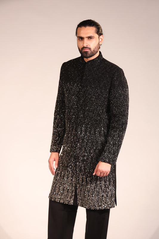 Midnight Shimmer Indo-Western Bandhgala