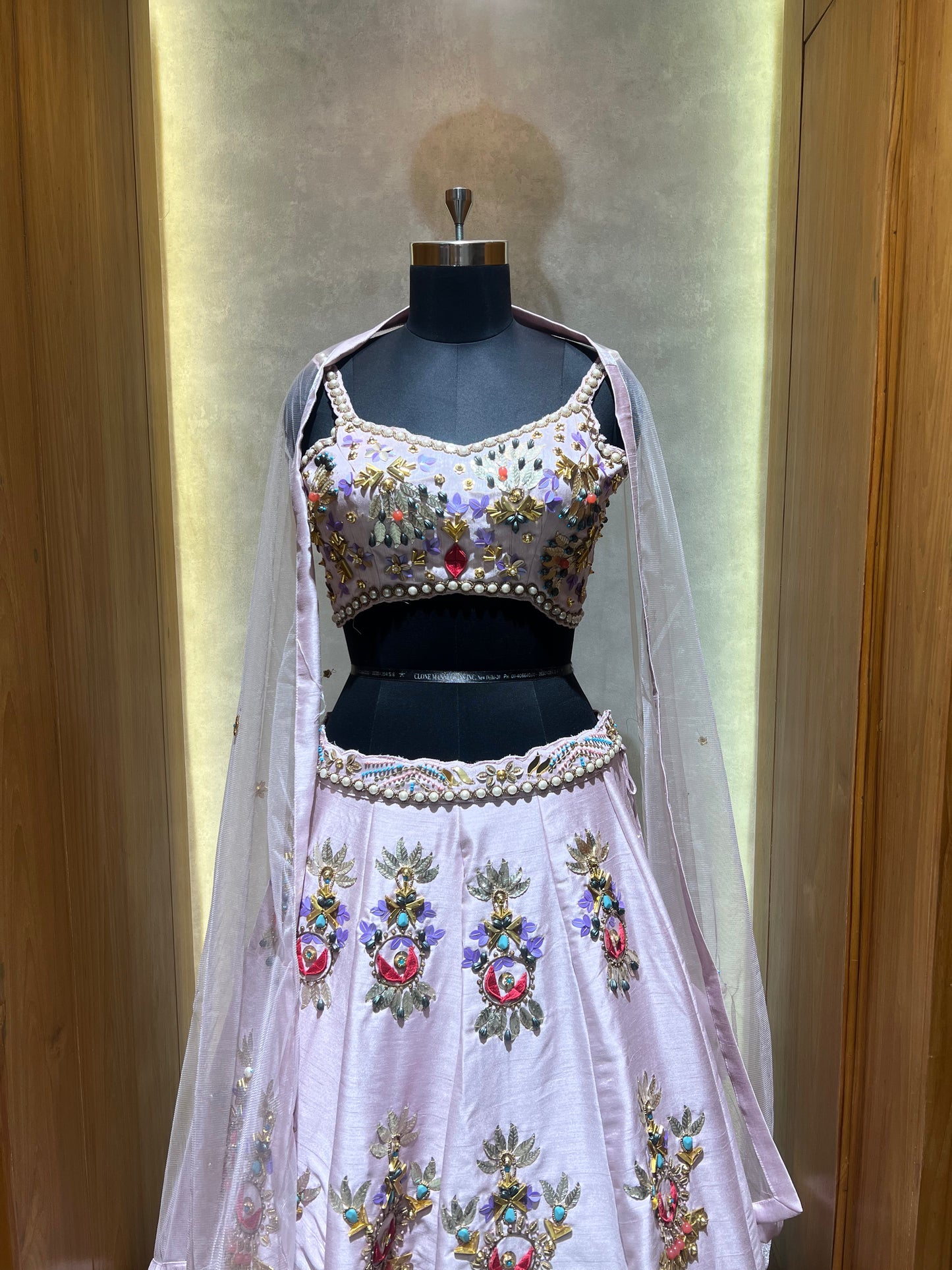 Baby Pink Stone work Lehnga Choli