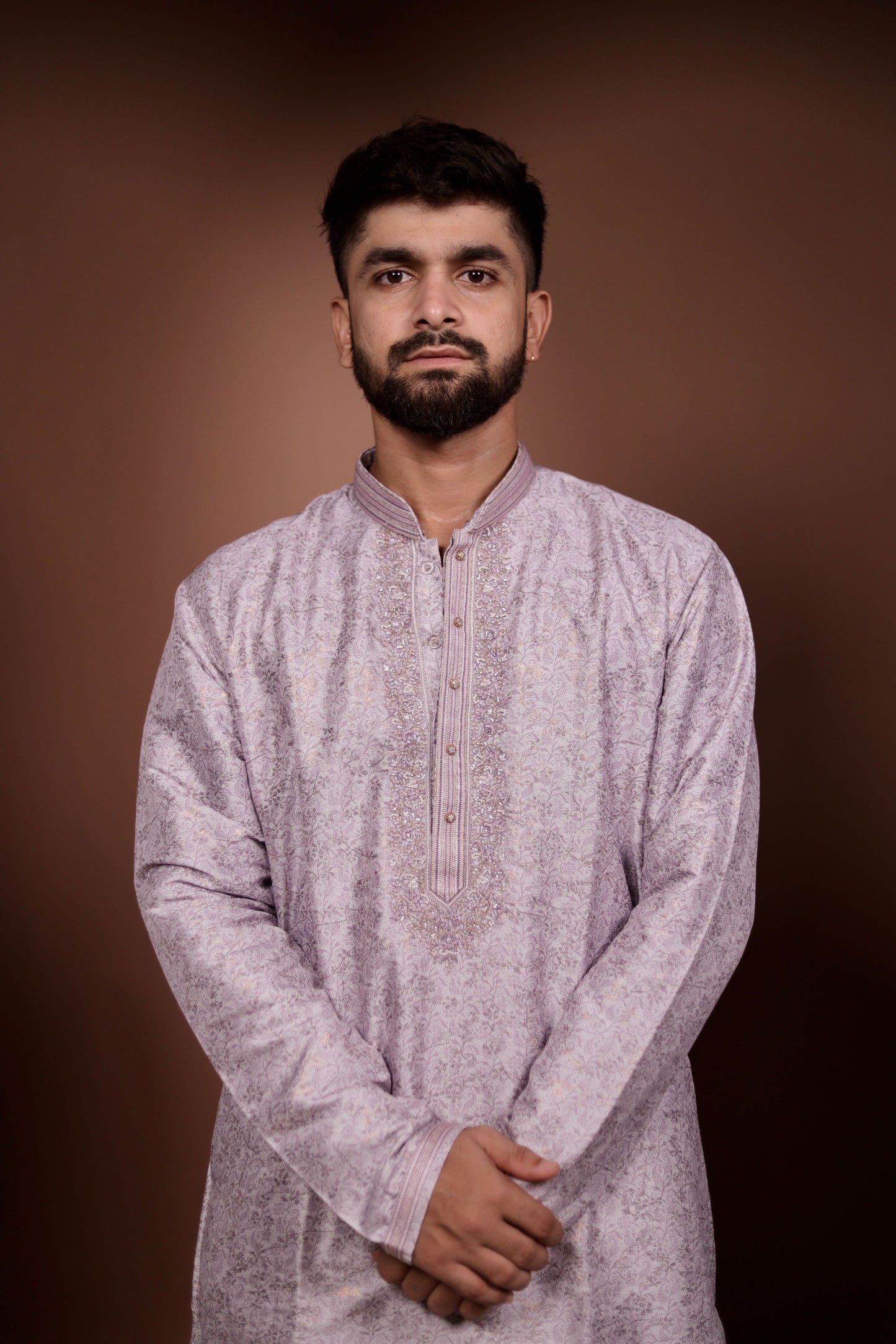 Ethereal Elegance: Pink Swan Kurta Set