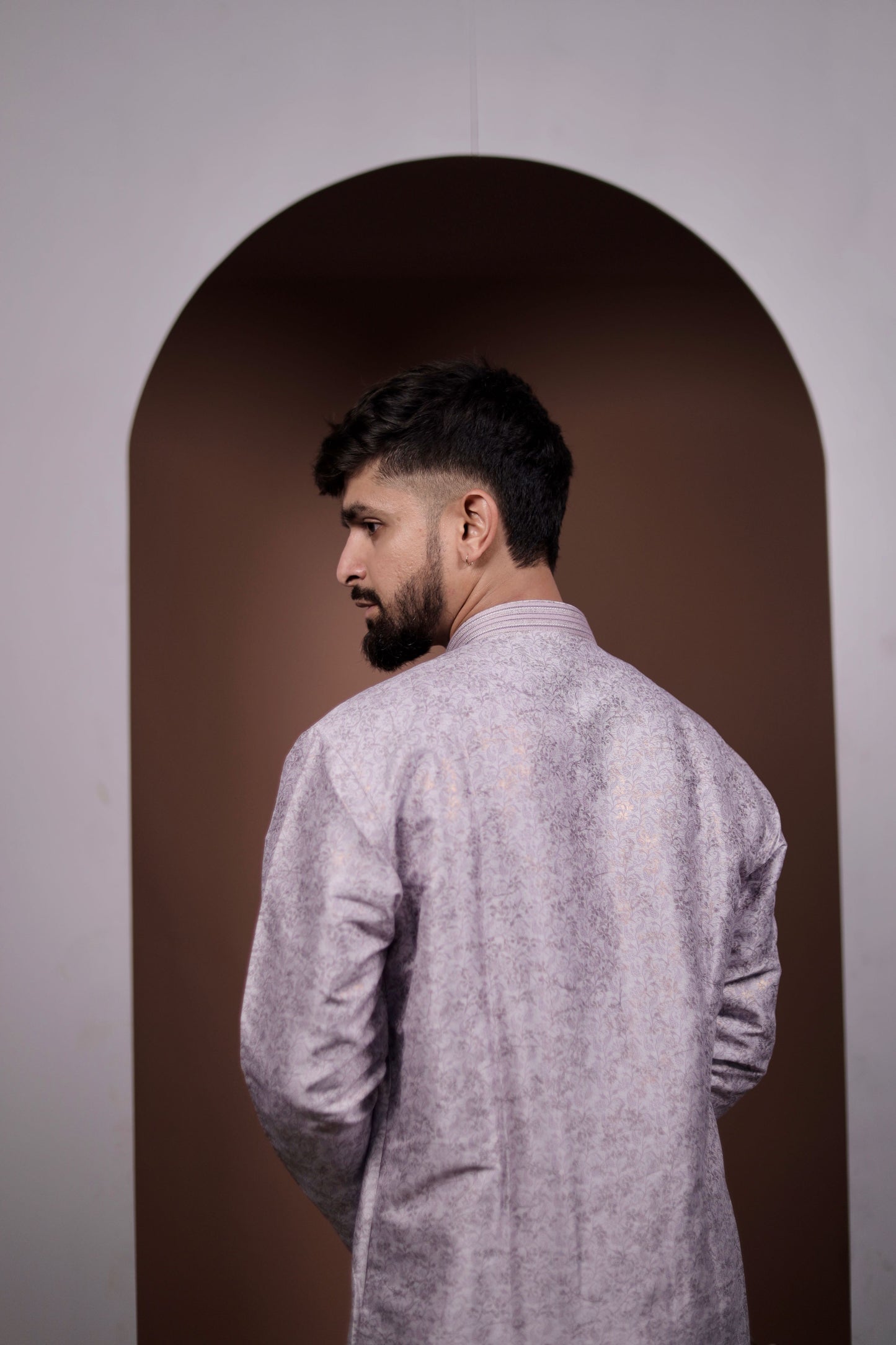 Ethereal Elegance: Pink Swan Kurta Set