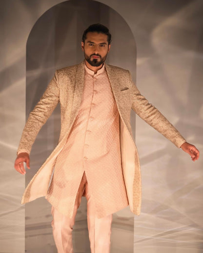 Peach Delight: Effortless Elegance in Indo-Western