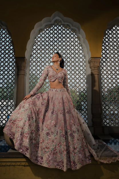 Ivory Beige Embellished Lehenga Set