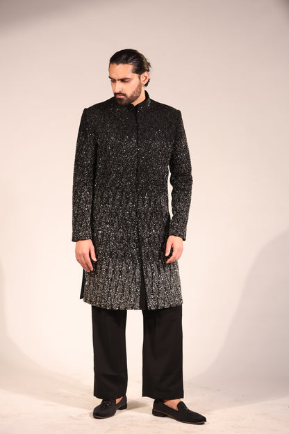 Midnight Shimmer Indo-Western Bandhgala