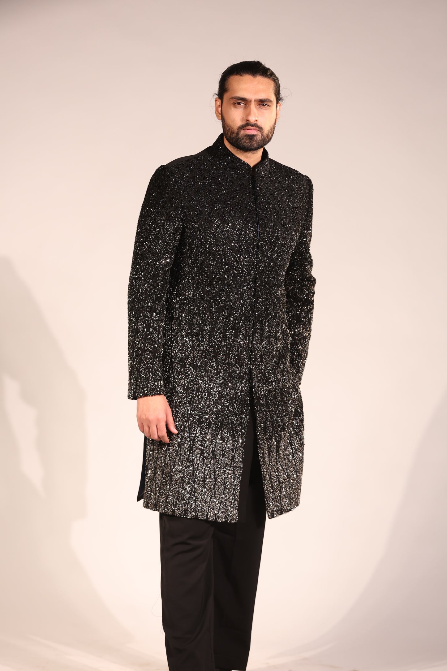 Midnight Shimmer Indo-Western Bandhgala