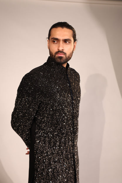 Midnight Shimmer Indo-Western Bandhgala