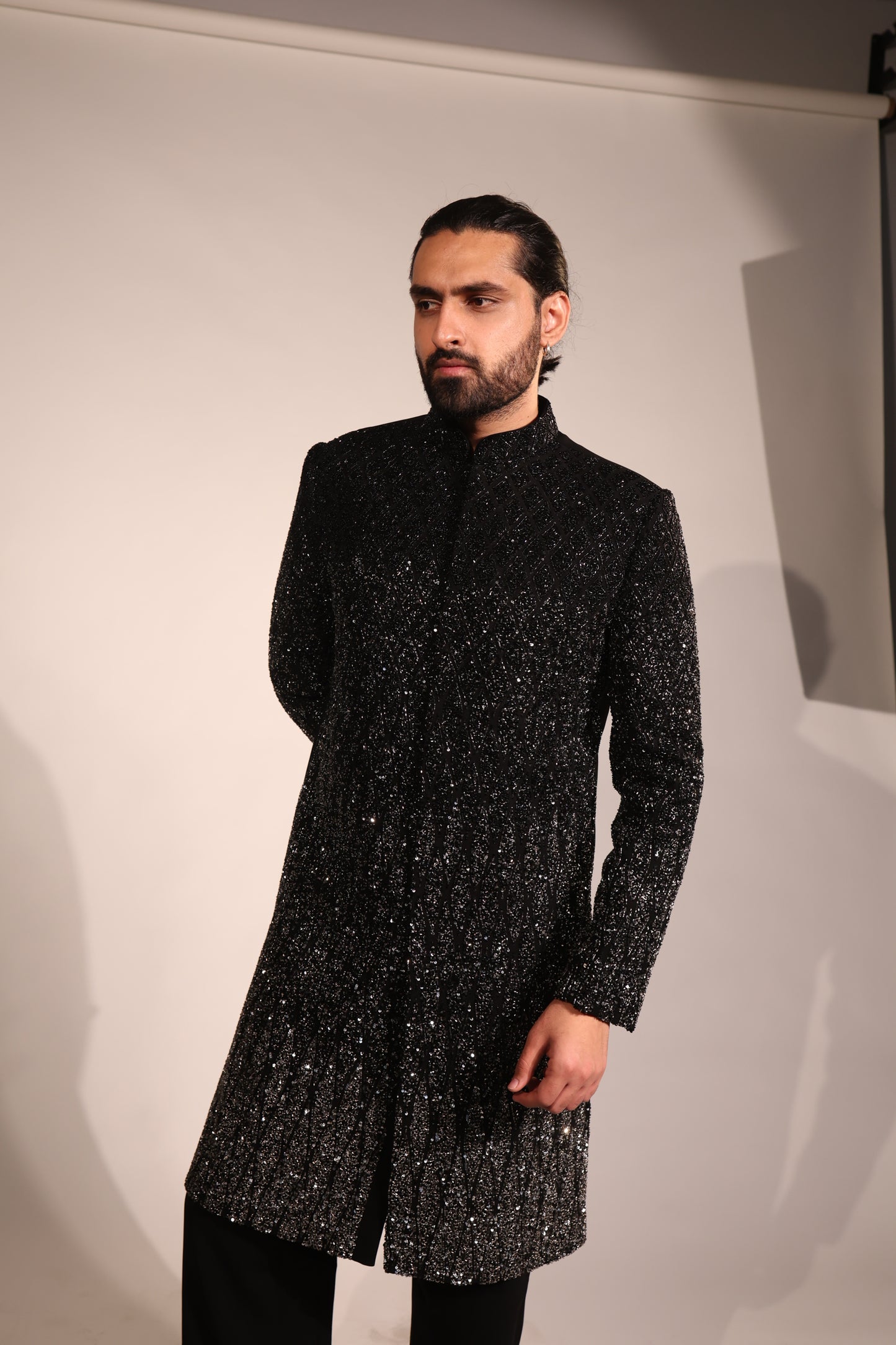 Midnight Shimmer Indo-Western Bandhgala